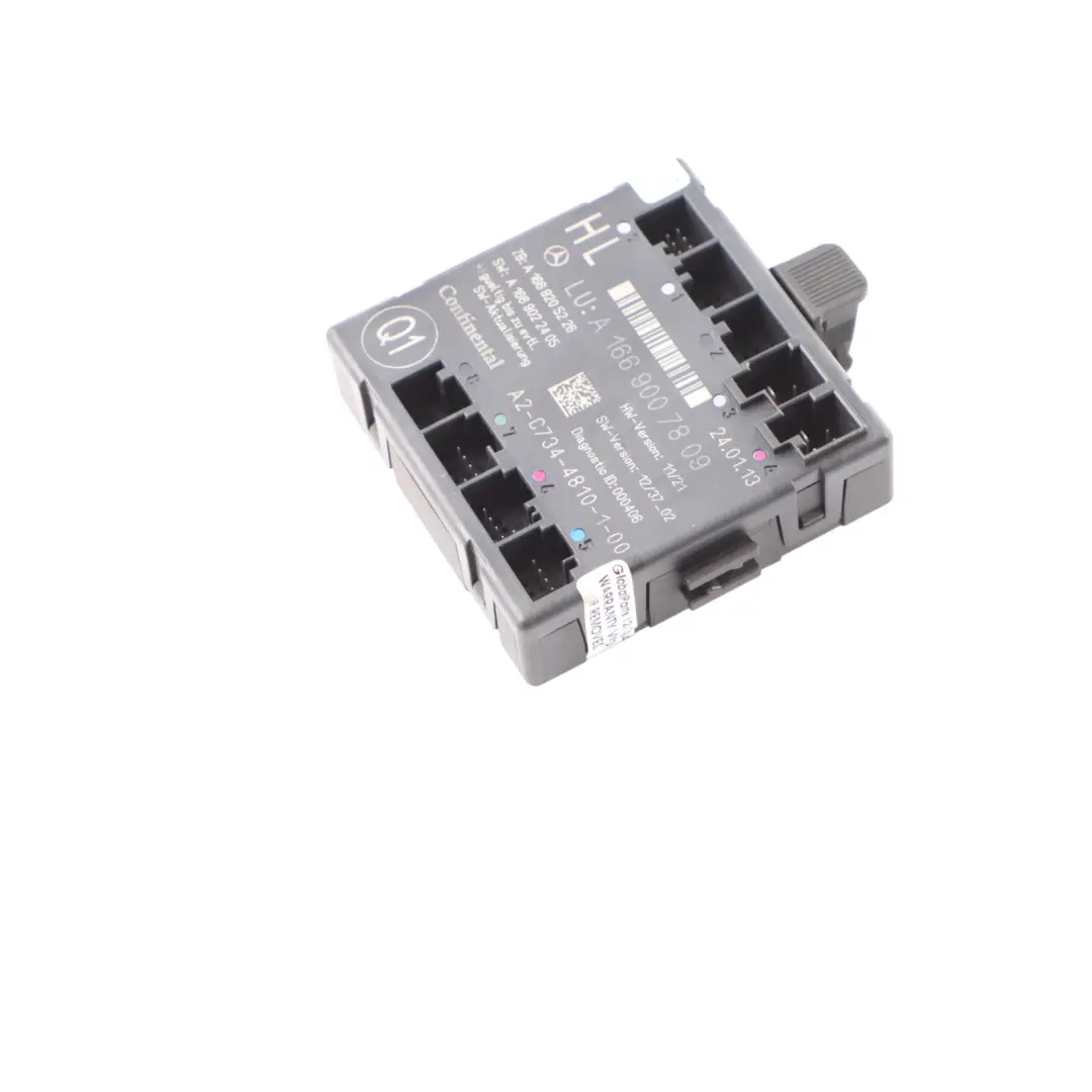Mercedes GLE W166 Module Contrôle Câblage Porte Arrière Gauche - SKU A1669007809 - Numéro de pièce A1669007809