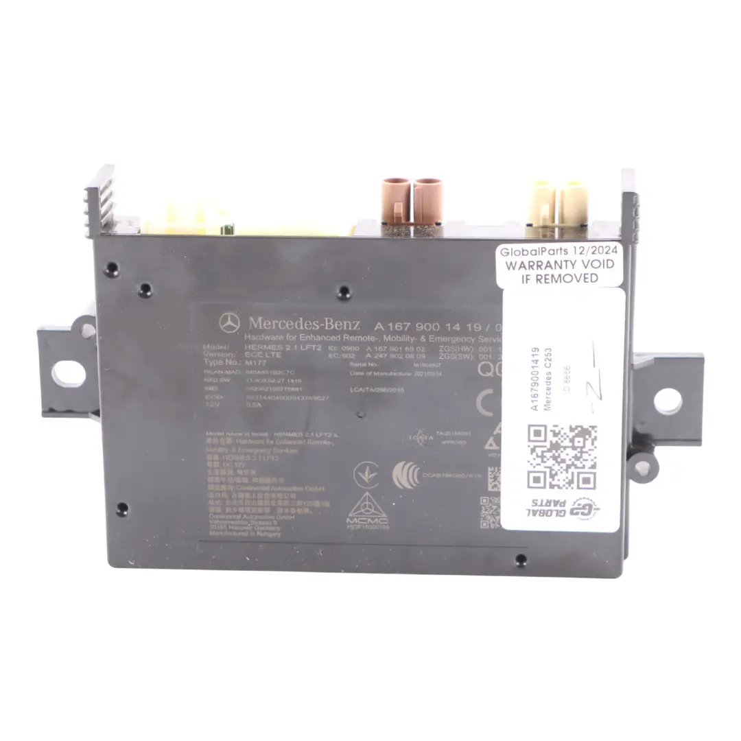  Bluetooth Module Mercedes W167 W205 Multimedia Control Unit ECU - SKU A1679001419 - Part number A1679001419