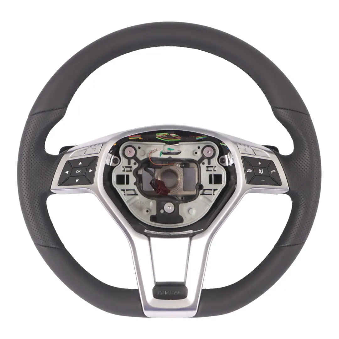Volante Mercedes W204 W207 W212 W218 NUOVO in pelle nera Sport Cambio al Volante - SKU A1724602703-3 - Numero di parte A1724602703
