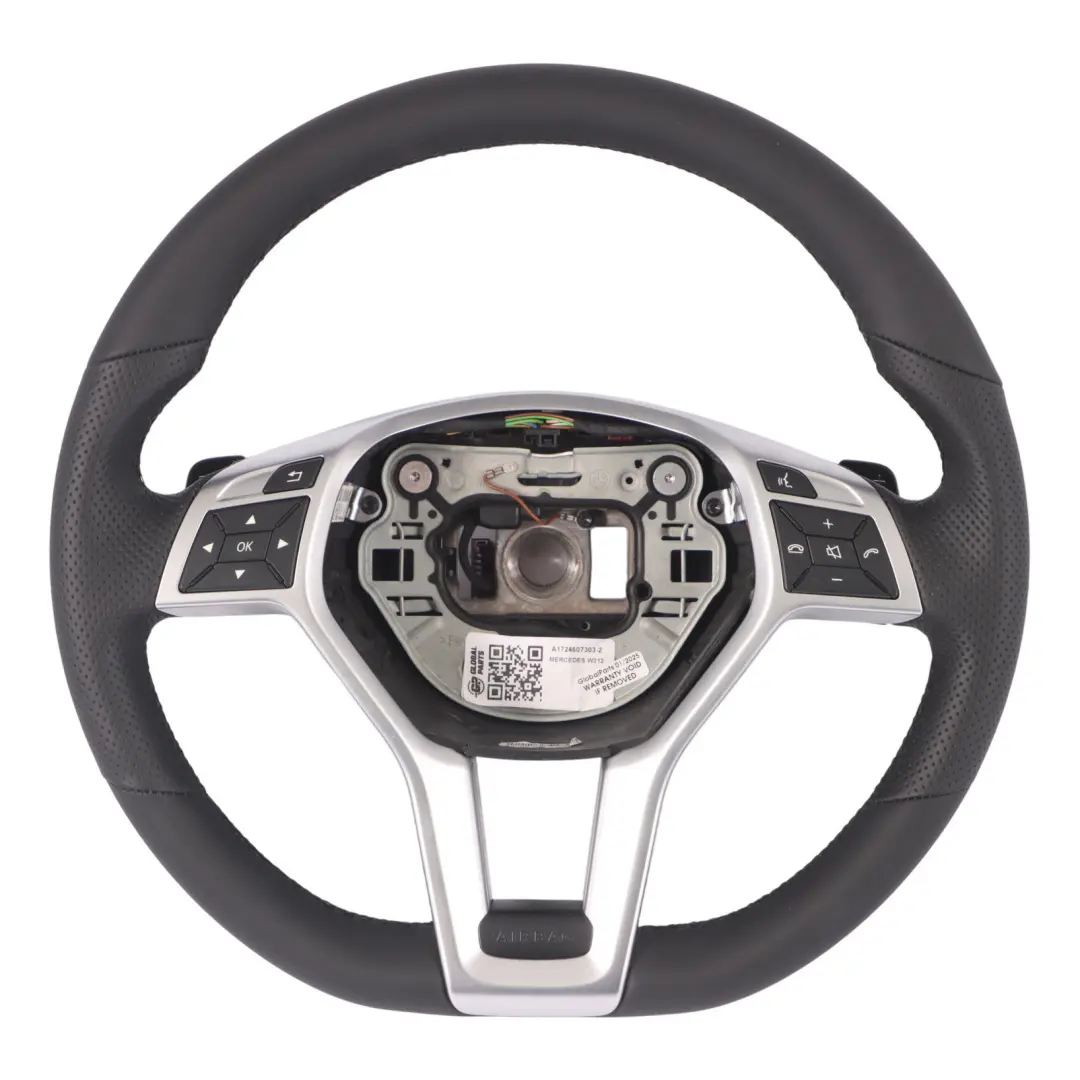 Volante Mercedes C207 W212 NUEVO Cuero Sport Palanca de Cambio Hilos Negro - SKU A1724607303-2 - Número de pieza A1724607303