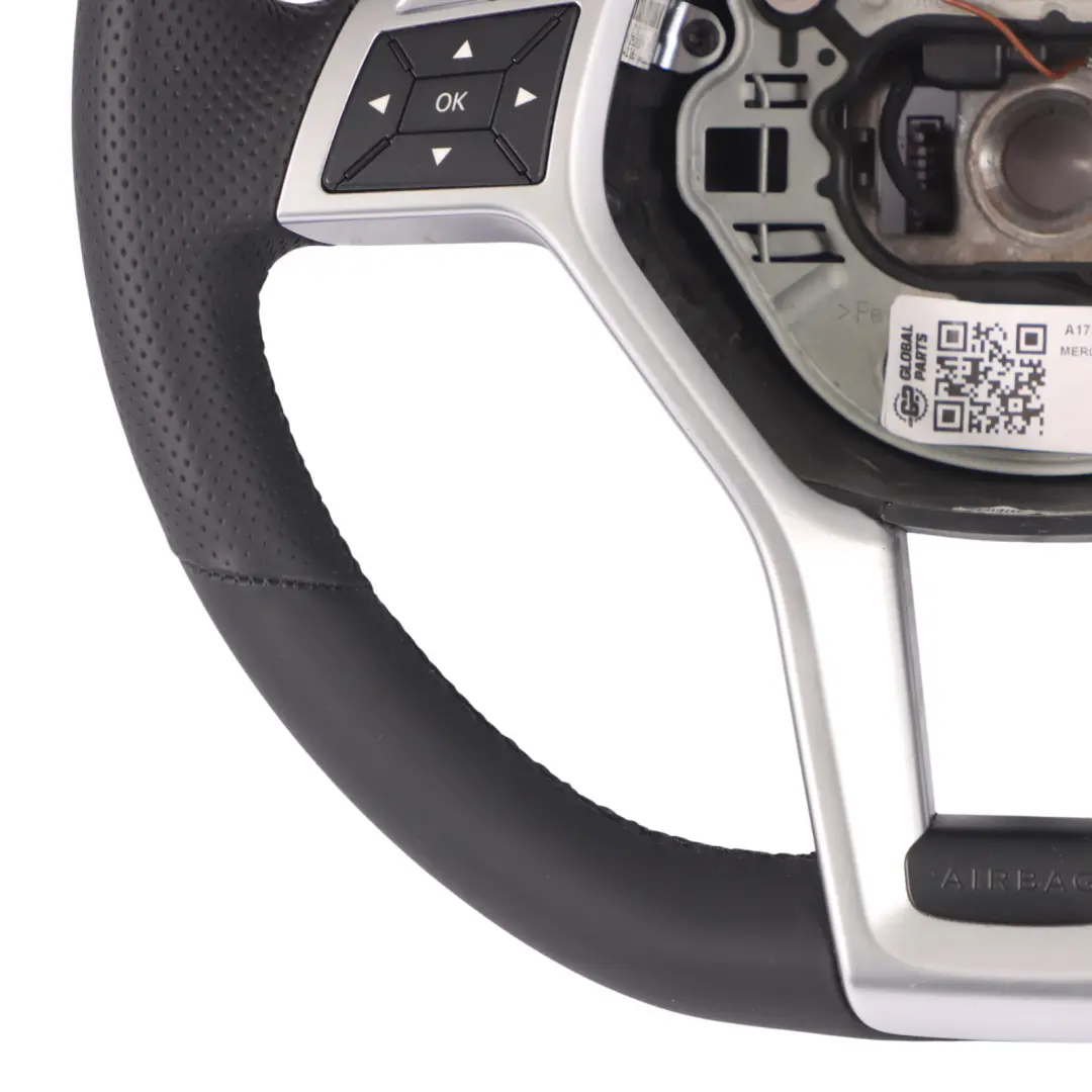 Mercedes C207 W212 Kierownica NOWA Czarna Skóra Łopatki Czarna Nić - SKU A1724607303-2 - Numer Części A1724607303