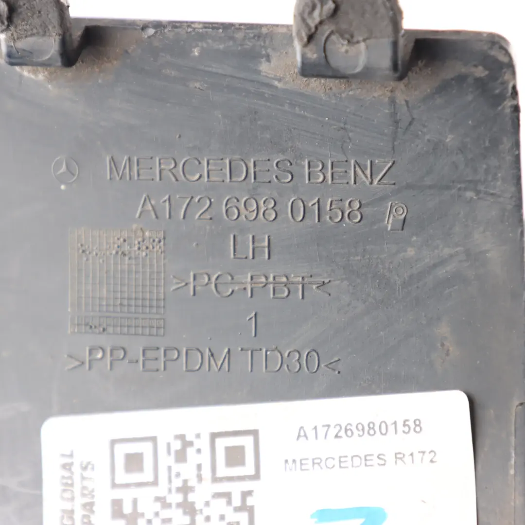 Side Skirt Flap Cover Trim Panel Rear Left N/S Black - 040 to Mercedes SLK R172 with Part number A1726980158 Mercedes SLK R172 Side Skirt Flap Cover Trim Panel Rear Left N/S Black - 040 - SKU A1726980158 - Part number A1726980158