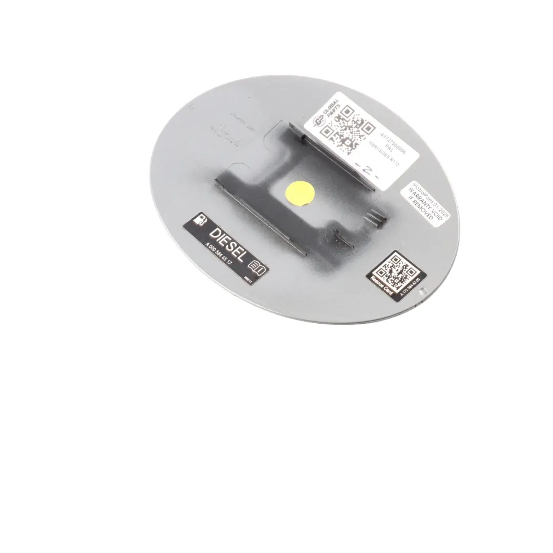 Flap Filler Cap Palladium Silver - 792 to Mercedes SLK R172 Fuel with Part number A1727500006 Mercedes SLK R172 Fuel Flap Filler Cap Palladium Silver - 792 - SKU A1727500006-PAL - Part number A1727500006