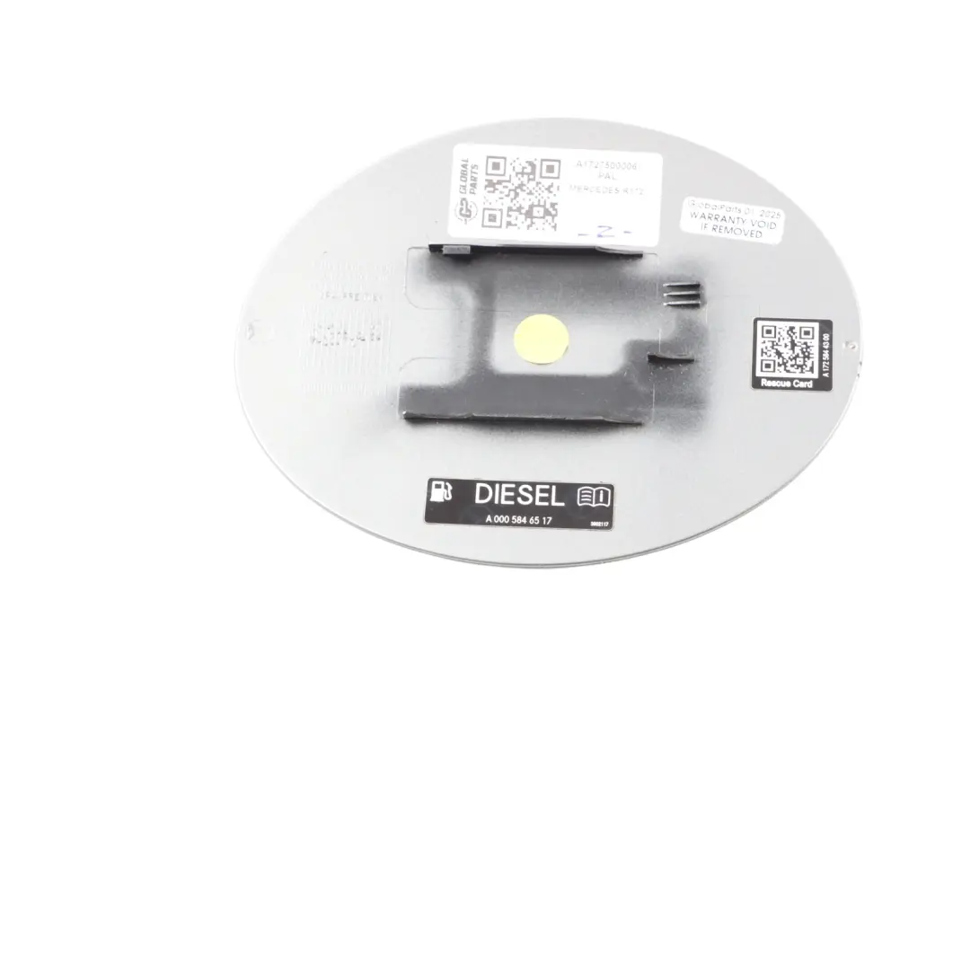 Flap Filler Cap Palladium Silver - 792 to Mercedes SLK R172 Fuel with Part number A1727500006 Mercedes SLK R172 Fuel Flap Filler Cap Palladium Silver - 792 - SKU A1727500006-PAL - Part number A1727500006