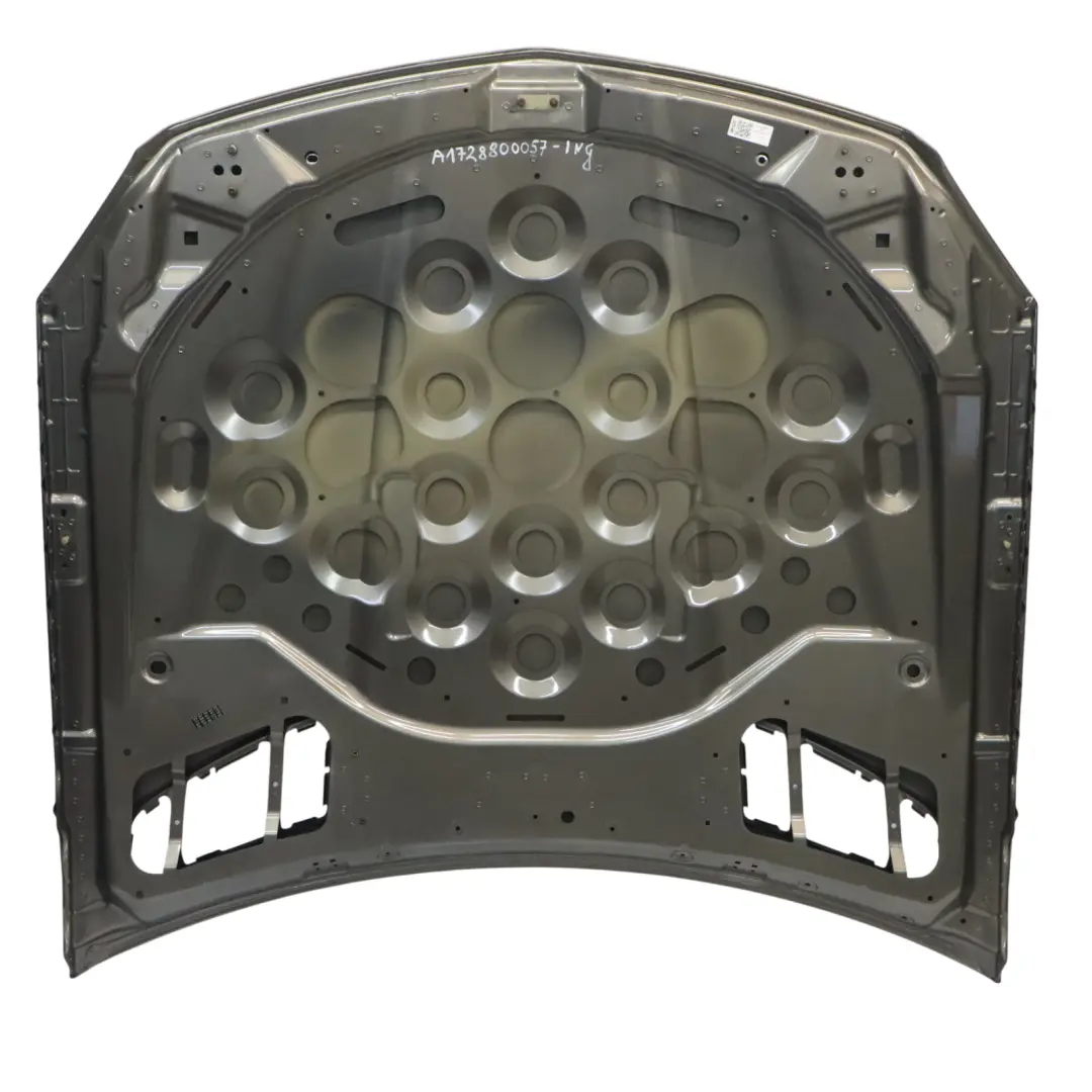 Hood Bonnet Trim Panel Engine Indium Grey Metallic - 963 to Mercedes SLK R172 with Part number A1728800057 Mercedes SLK R172 Hood Bonnet Trim Panel Engine Indium Grey Metallic - 963 - SKU A1728800057-ING - Part number A1728800057