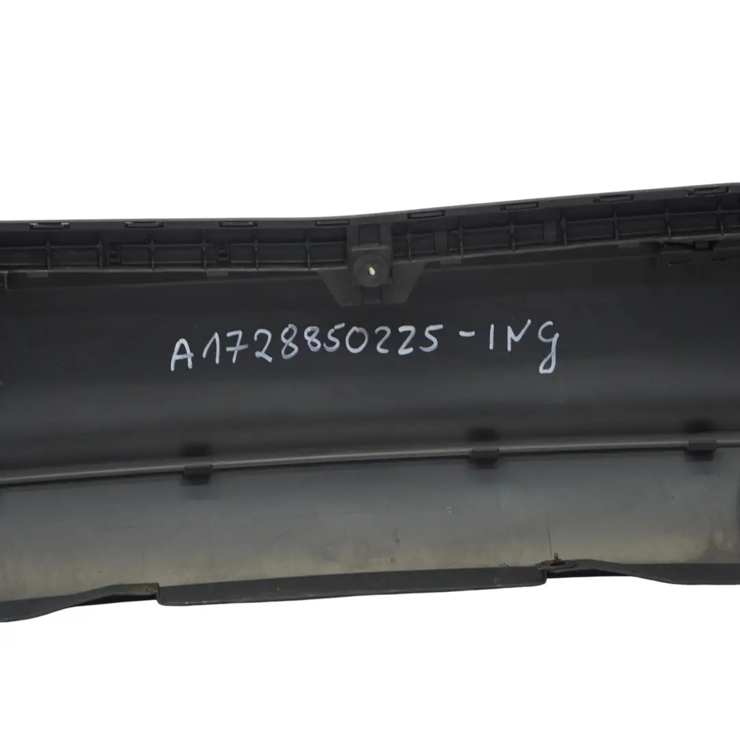 Bumper Trim Panel Covering Indium Grey Metallic - 963 to Mercedes SLK R172 Rear with Part number A1728850225 Mercedes SLK R172 Rear Bumper Trim Panel Covering Indium Grey Metallic - 963 - SKU A1728850225-ING - Part number A1728850225
