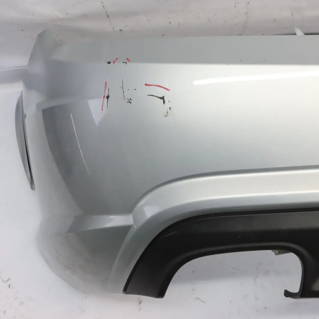 Bumper AMG Trim Panel Cover Iridium Silver Metallic - 775 to Mercedes SLK R172 Rear with Part number A1728851325 Mercedes SLK R172 Rear Bumper AMG Trim Panel Cover Iridium Silver Metallic - 775 - SKU A1728851325-IRS - Part number A1728851325