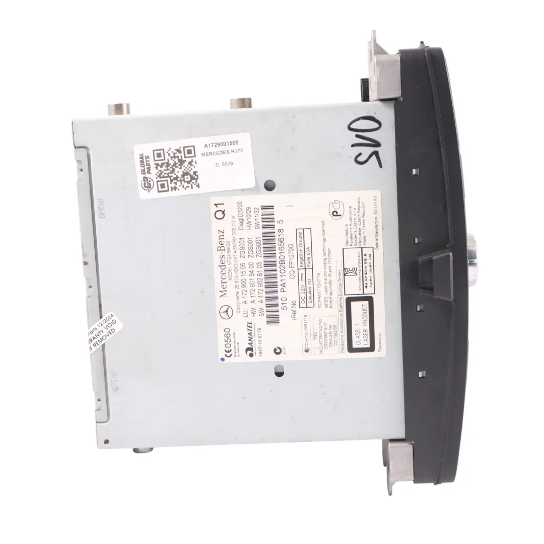 Mercedes R172 Switch Controller Panel Command Sat Nav Navigation - SKU A1729001505 - Part number A1729001505