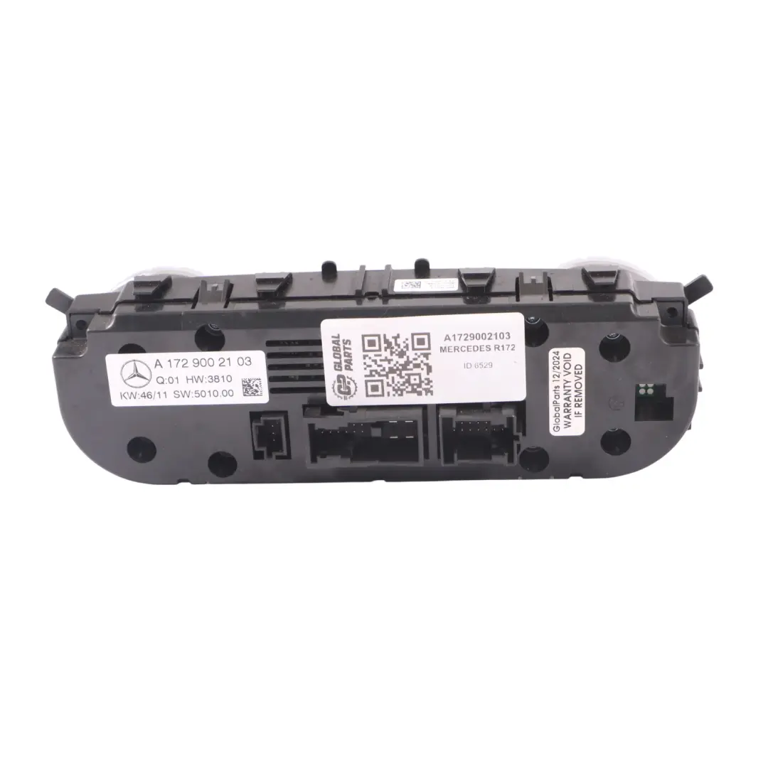 Mercedes R172 A/C Climate Heater Control Switch Module Unit Panel - SKU A1729002103 - Part number A1729002103