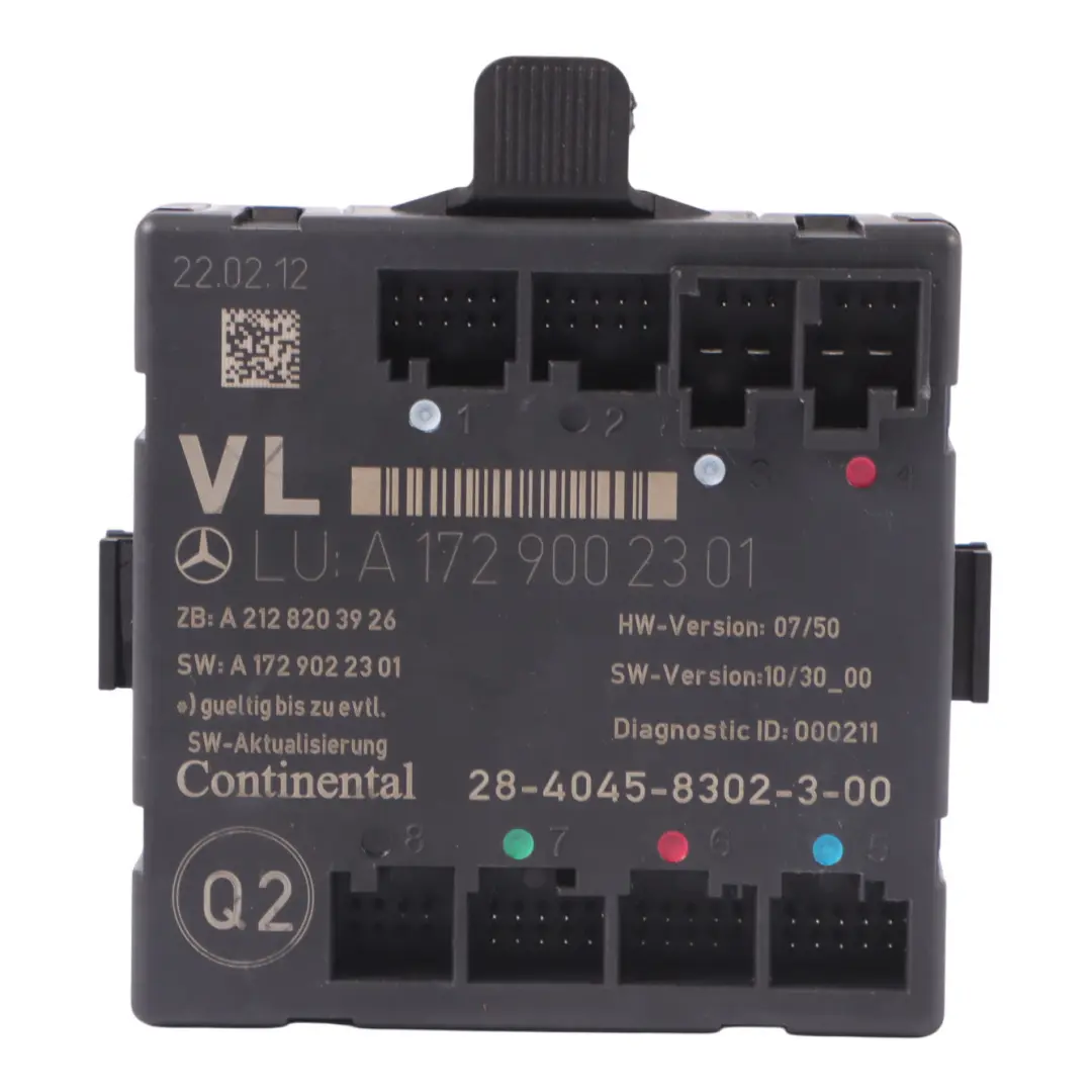 Mercedes SLK R172 Module de commande des portes avant gauche - SKU A1729002301 - Numéro de pièce A1729002301