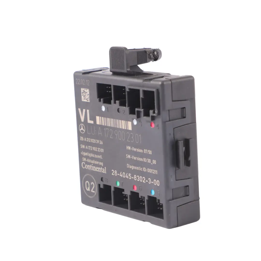 Módulo unidad control puerta delantera izquierda para Mercedes SLK R172 con número de pieza A1729002301 Mercedes SLK R172 Módulo unidad control puerta delantera izquierda - SKU A1729002301 - Número de pieza A1729002301