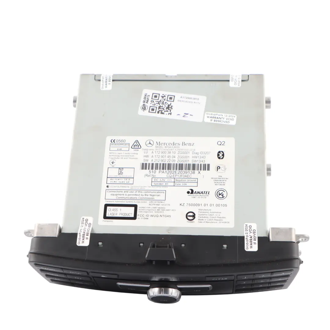 Radio CD Player Sat Nav Comand Head Unit to Mercedes SLK R172 with Part number A1729003810 Mercedes SLK R172 Radio CD Player Sat Nav Comand Head Unit - SKU A1729003810 - Part number A1729003810