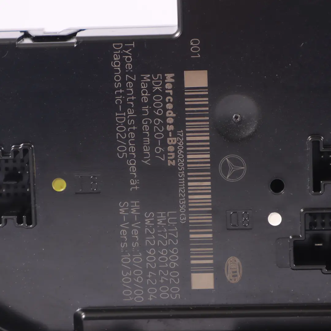 Caja Fusibles Trasera SAM Relé Unidad Control Módulo para Mercedes R172 con número de pieza A1729060205 Mercedes R172 Caja Fusibles Trasera SAM Relé Unidad Control Módulo - SKU A1729060205-1 - Número de pieza A1729060205