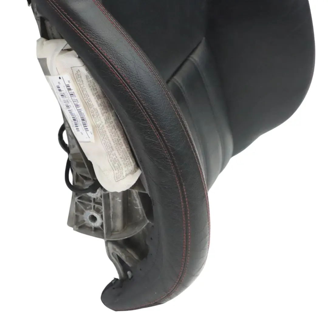 Dossier siège avant droit cuir noir rouge avec surpiqûres pour Mercedes SLK R172 à propos du numéro de pièce A1729103601 Mercedes SLK R172 Dossier siège avant droit cuir noir rouge avec surpiqûres - SKU A1729103601 - Numéro de pièce A1729103601