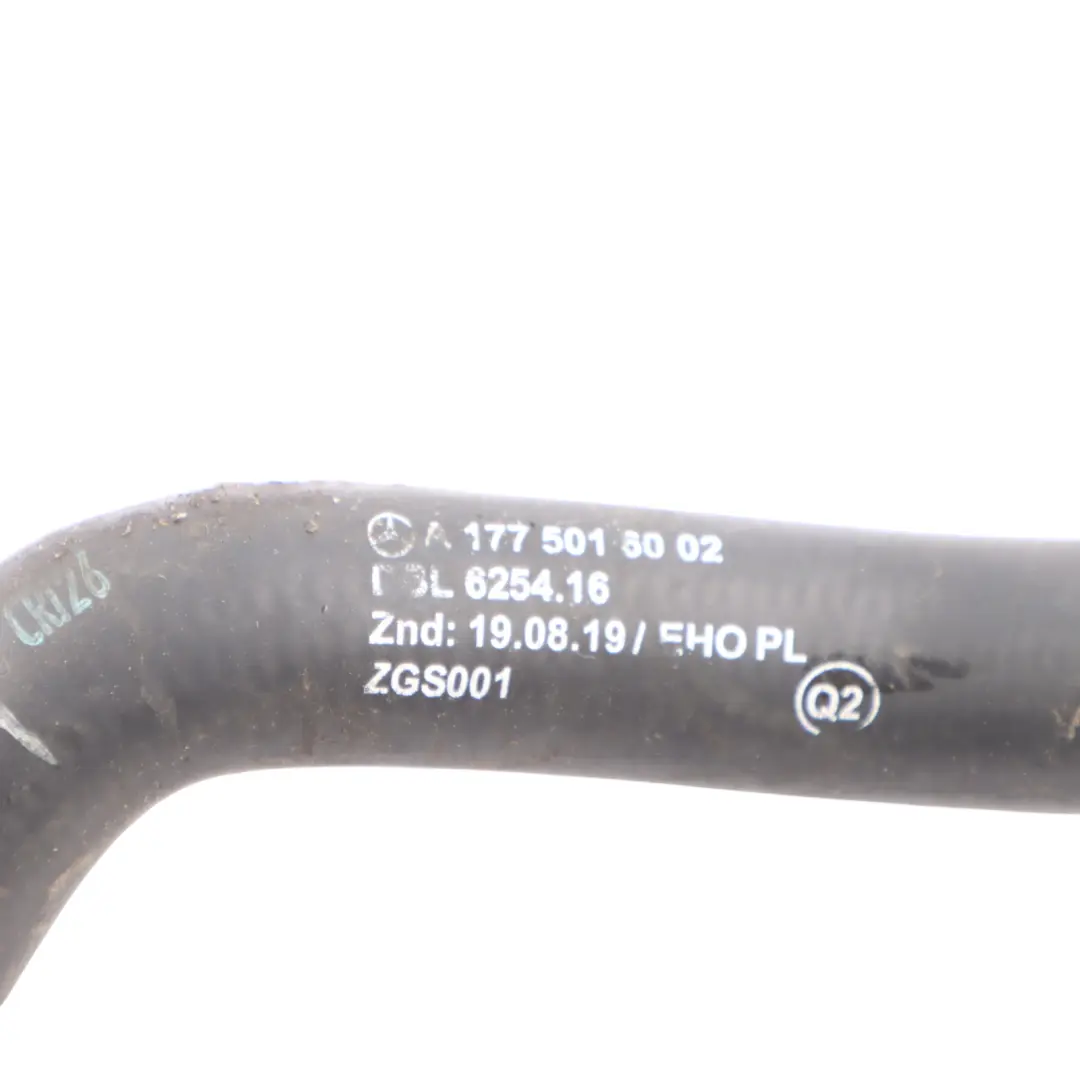 Mercedes CLA C118 W177 W247 M282 Manguera Refrigerante Tubo Agua - SKU A1775016002 - Número de pieza A1775016002