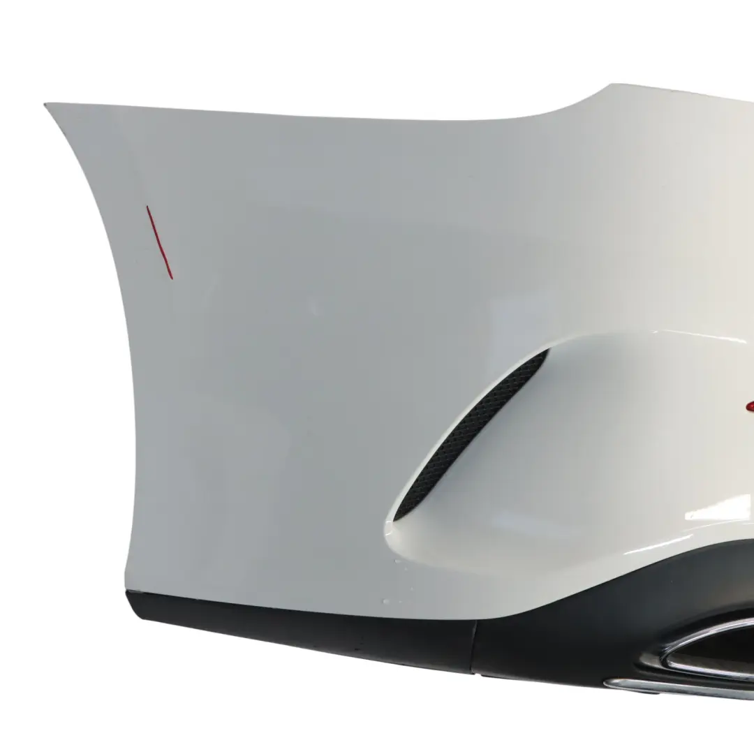 Bumper Rear AMG Trim Panel Covering Polar White - 149 to Mercedes V177 with Part number A1778809801 Mercedes V177 Bumper Rear AMG Trim Panel Covering Polar White - 149 - SKU A1778809801-POL - Part number A1778809801