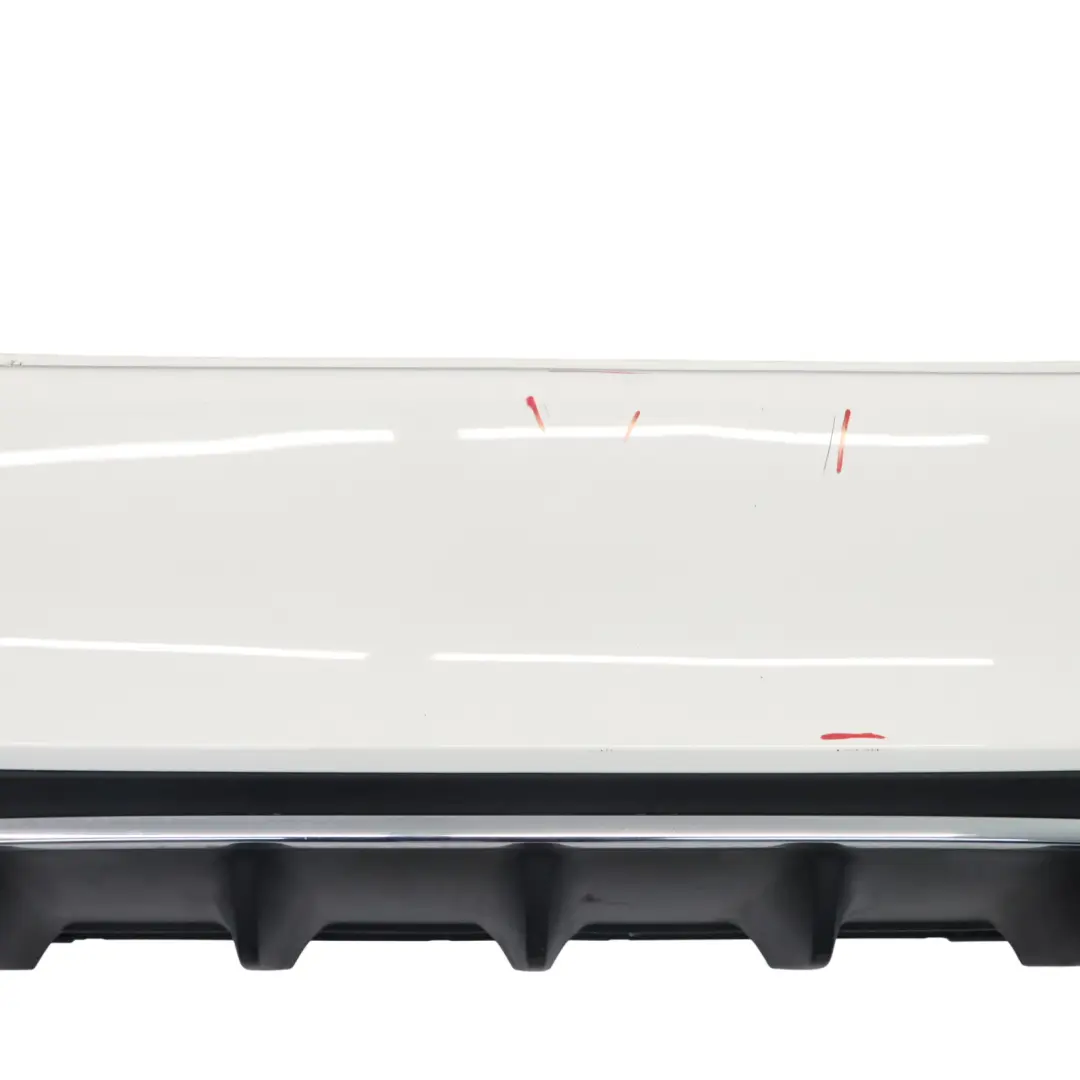 Bumper Rear AMG Trim Panel Covering Polar White - 149 to Mercedes V177 with Part number A1778809801 Mercedes V177 Bumper Rear AMG Trim Panel Covering Polar White - 149 - SKU A1778809801-POL - Part number A1778809801