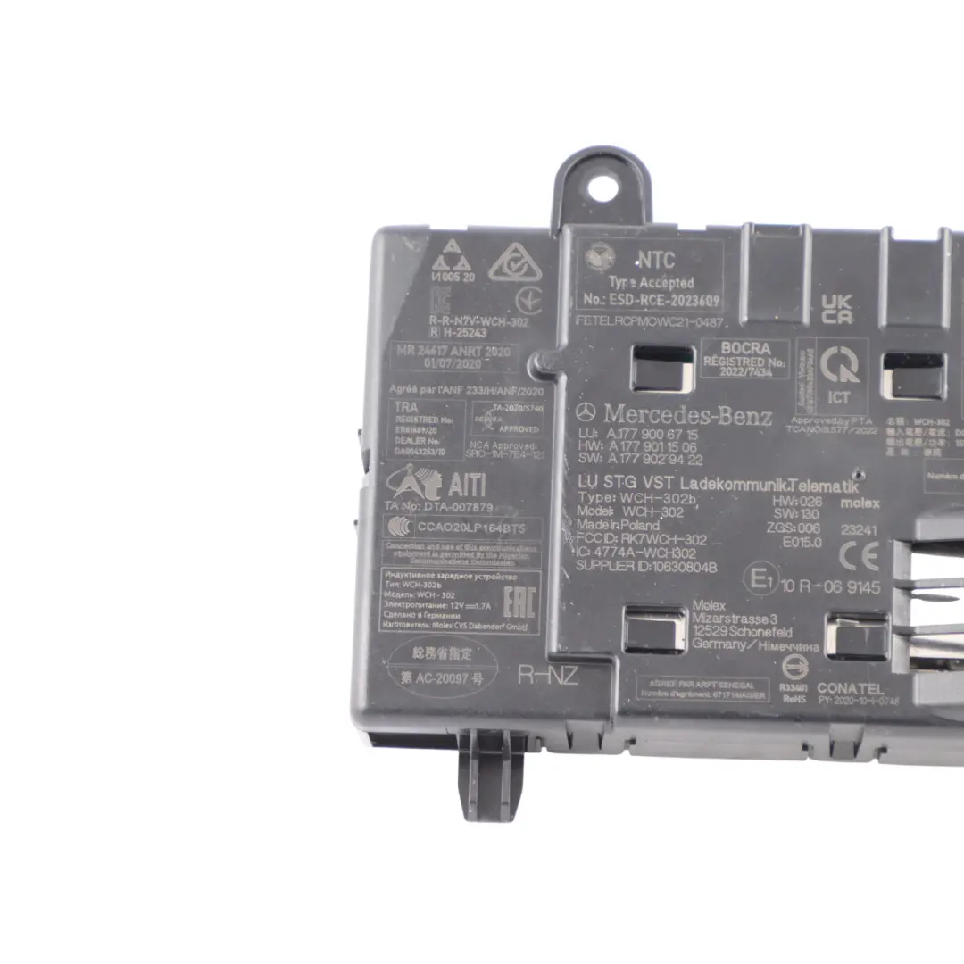 Mercedes W177 Kabelloses Ladegerät Mittelkonsole Handy Lademodul - SKU A1779006715 - Teilenummer A1779006715