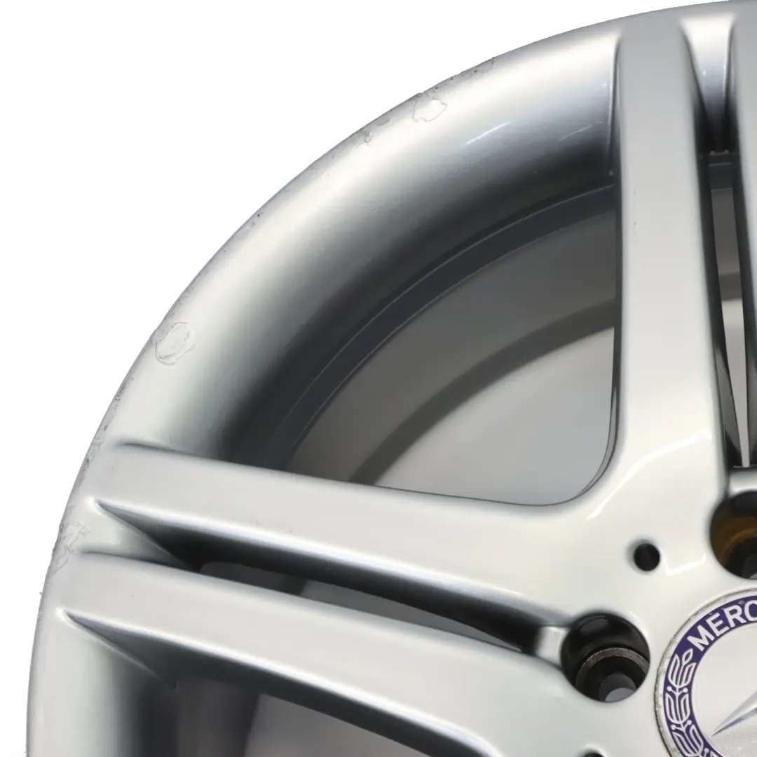Mercedes W203 Rear Silver Wheel Rim 18" ET:30 8,5J 5-Double Spoke - SKU A2034015602-5 - Part number A2034015602