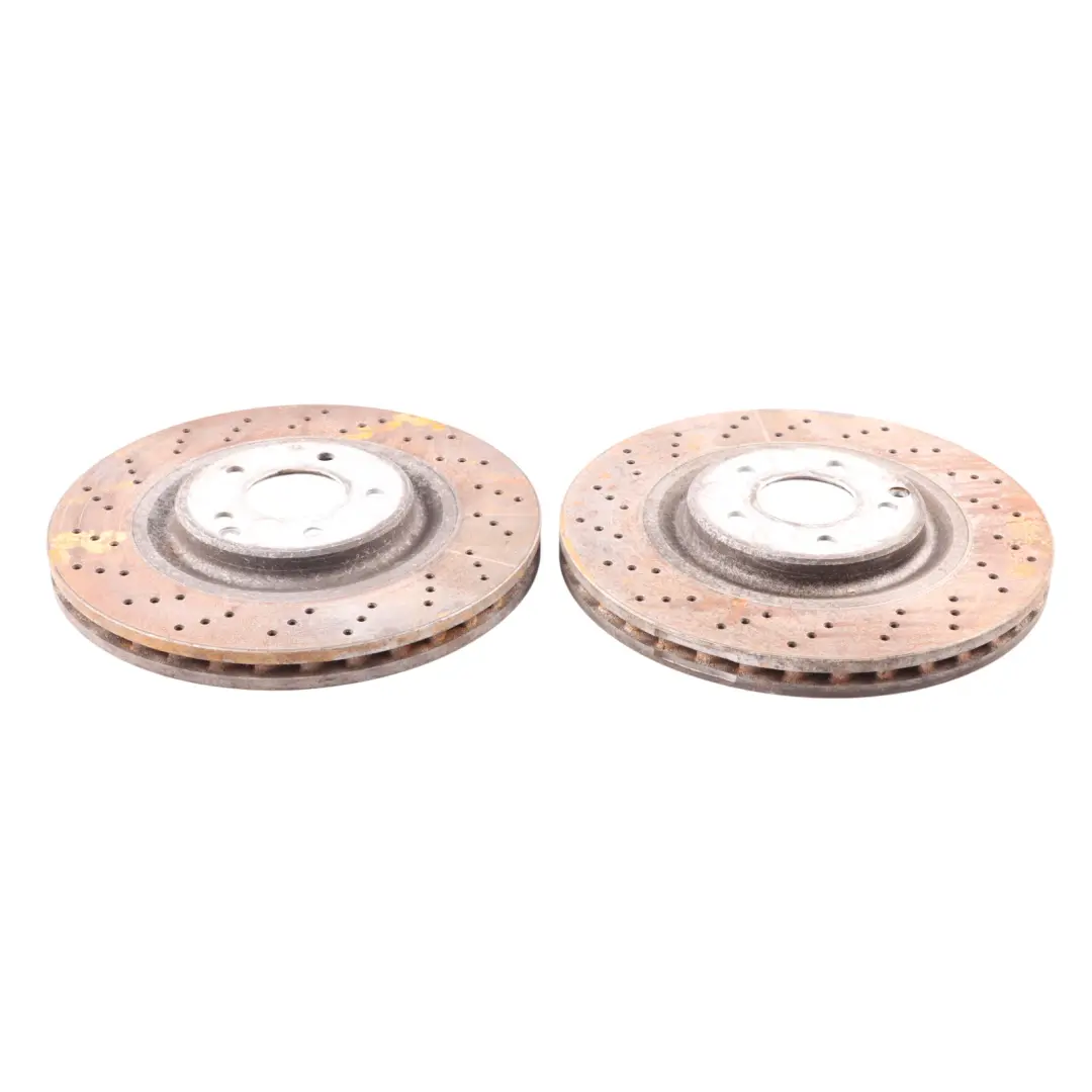 Mercedes W203 W209 Disco Freno Delantero Izquierdo Derecho Perforado Set - SKU A2034210912 - Número de pieza A2034210912