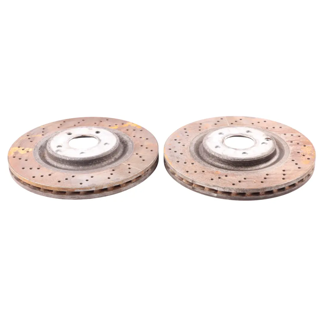 Mercedes W203 W209 Disco Freno Delantero Izquierdo Derecho Perforado Set - SKU A2034210912 - Número de pieza A2034210912
