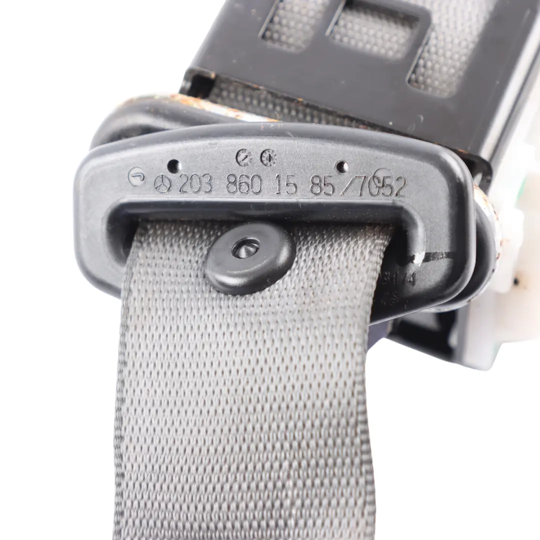 Belt Rear Left Right N/O/S Grey to Mercedes CLK W209 Convertible Seat with Part number A2038601585 Mercedes CLK W209 Convertible Seat Belt Rear Left Right N/O/S Grey - SKU A2038601585-1 - Part number A2038601585