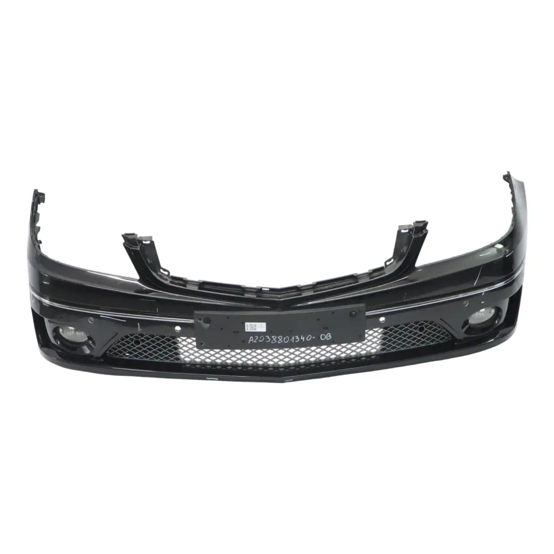 Mercedes CL203 Bumper Front Trim Panel Obsidian Black Metallic - 197 - SKU A2038801340-OB - Part number A2038801340