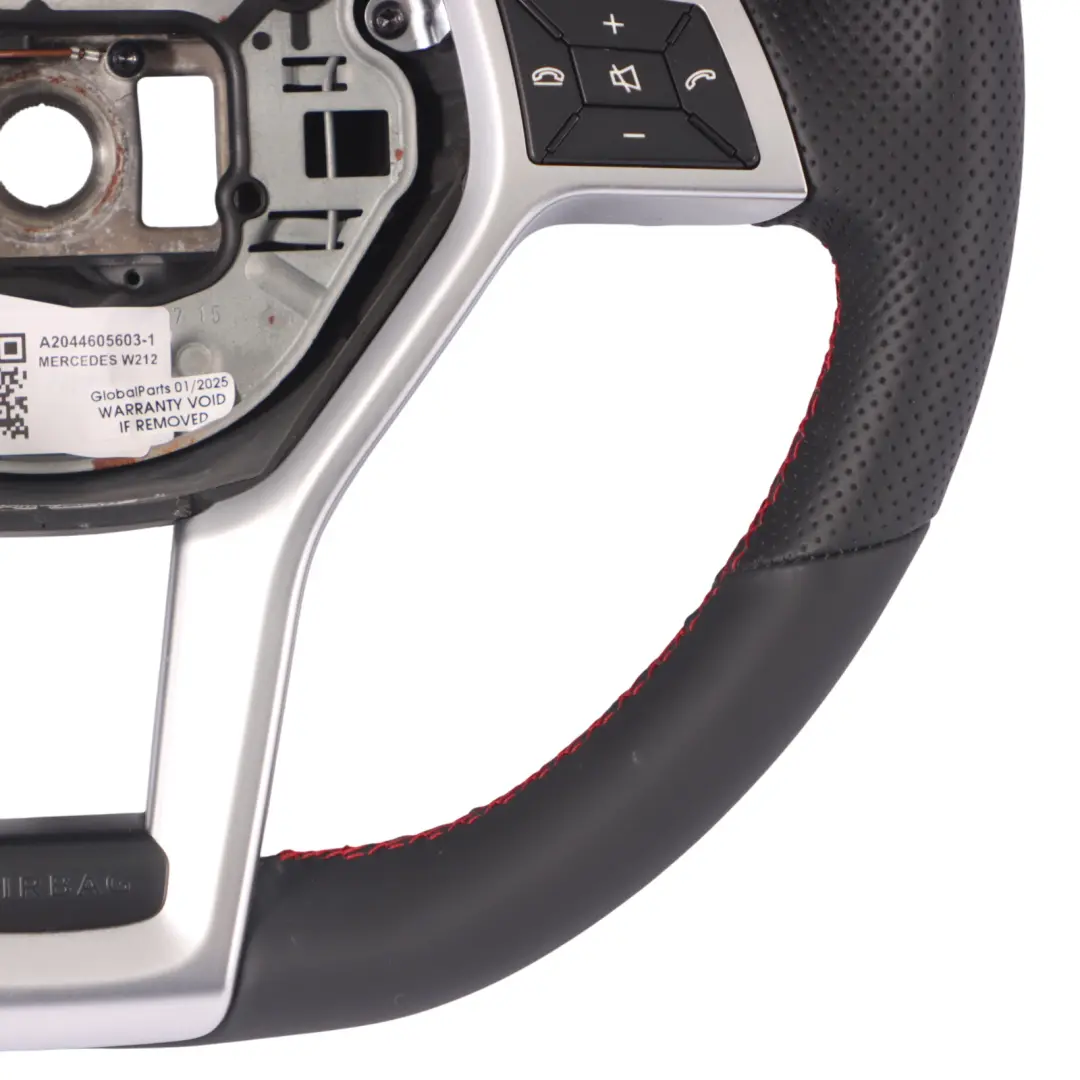  Steering Wheel Mercedes C207 W212 NEW Leather Sport Paddle Shift Red Threads - SKU A2044605603-1 - Part number A2044605603