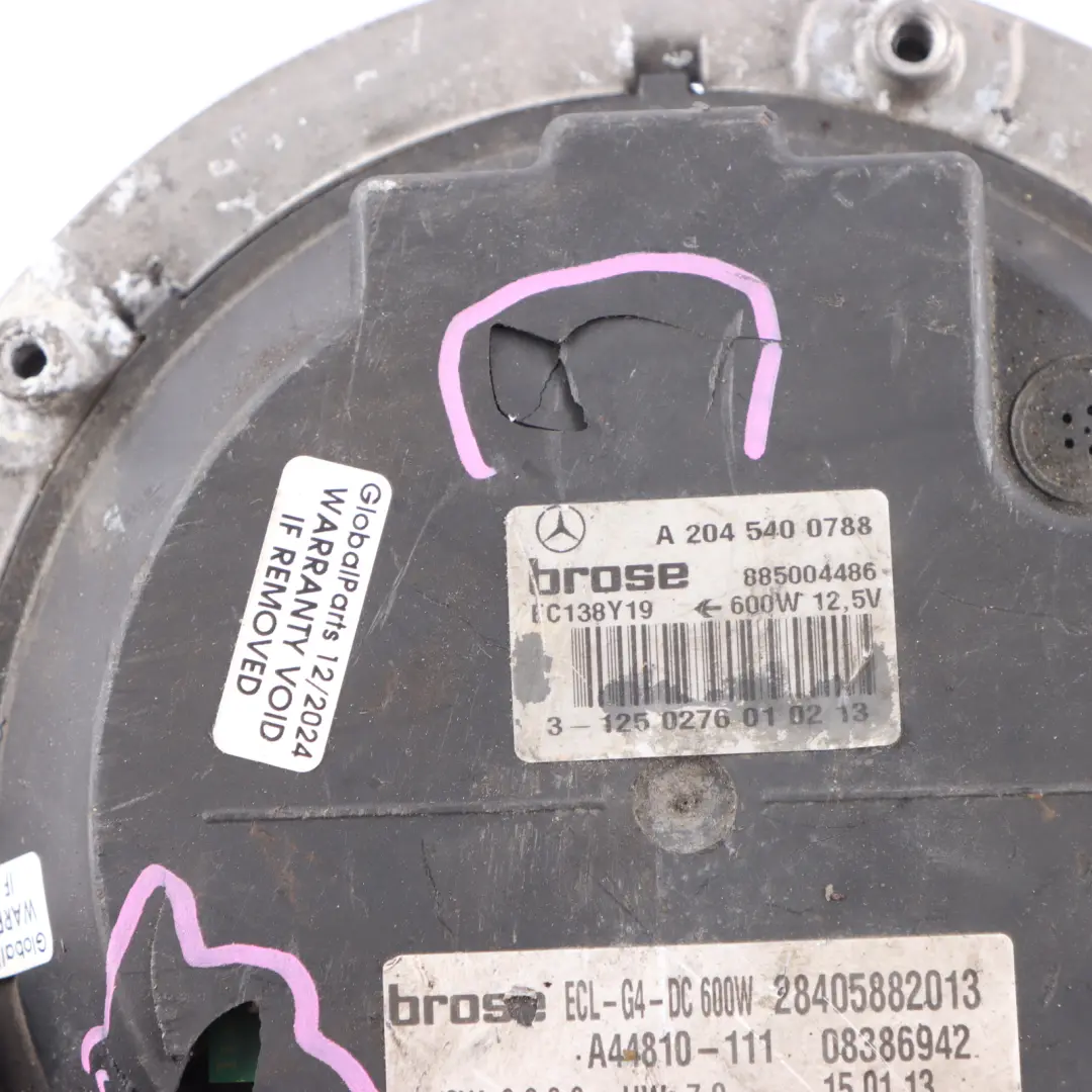 Mercedes W204 W212 Ventilador Radiador Refrigeración Motor A2045400788 - SKU A2045000293-2 - Número de pieza A2045000293