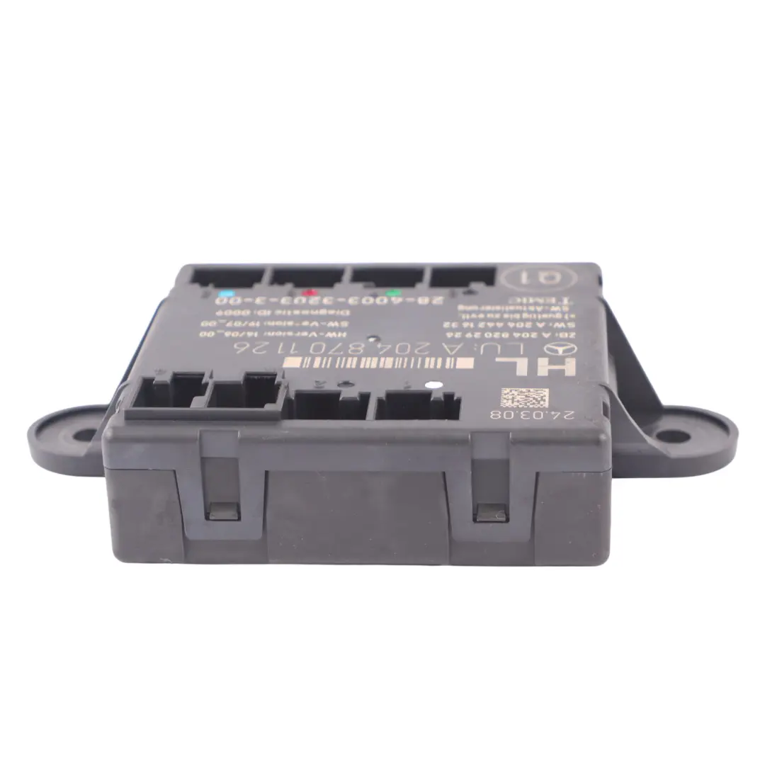 Moduł Sterownik Drzwi Lewy Tył ECU do Mercedes S204 o numerze A2048701126 Mercedes S204 Moduł Sterownik Drzwi Lewy Tył ECU - SKU A2048701126 - Numer Części A2048701126