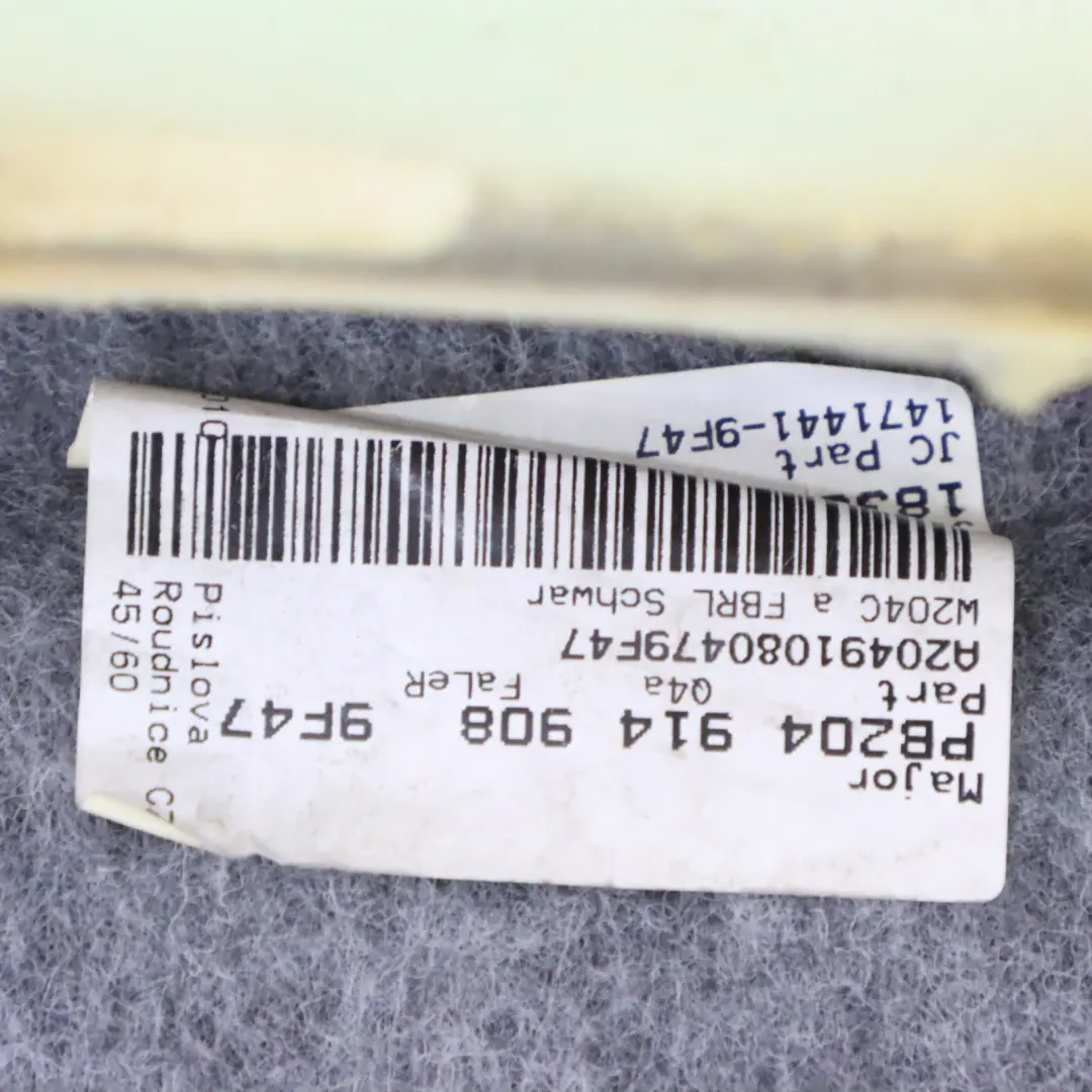 Mercedes W204 Seat Backrest Cover Front Right O/S Covering Cloth Material Black - SKU A2049100447 - Part number A2049100447