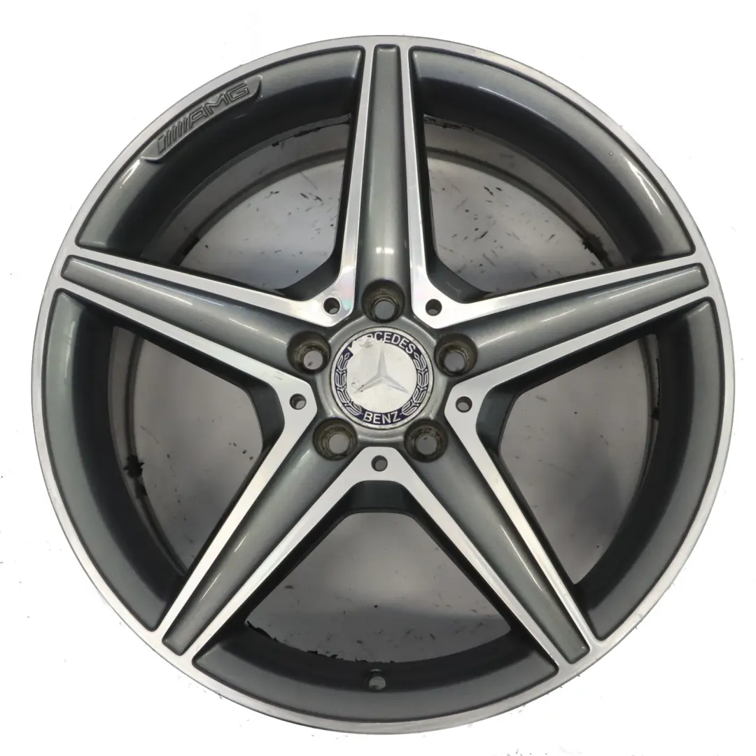 Mercedes W205 Himalaya Grey AMG Alloy Wheel Rim 5 Spoke 18" 8,5J - SKU A2054011200-3 - Part number A2054011200