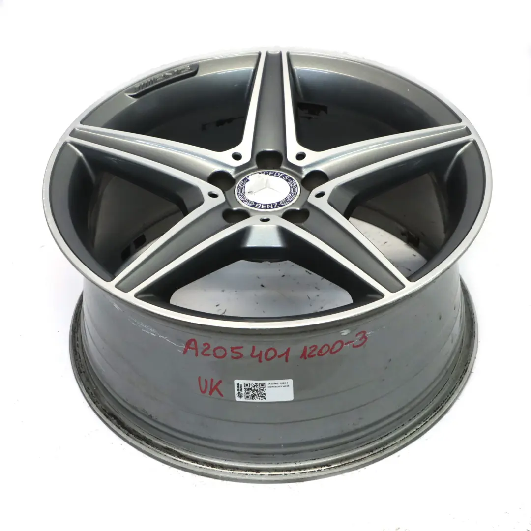 Himalaya Grey AMG Alloy Wheel Rim 5 Spoke 18" 8,5J to Mercedes W205 with Part number A2054011200 Mercedes W205 Himalaya Grey AMG Alloy Wheel Rim 5 Spoke 18" 8,5J - SKU A2054011200-3 - Part number A2054011200