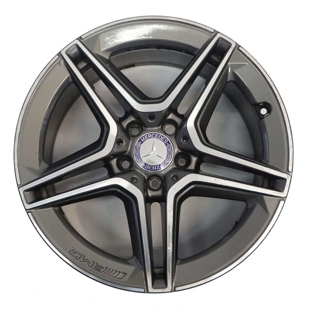 Alloy Wheel Rim AMG 18" ET:49 8,5J 5 Double Spoke to Mercedes W205 Rear with Part number A2054019600 Mercedes W205 Rear Alloy Wheel Rim AMG 18" ET:49 8,5J 5 Double Spoke - SKU A2054019600-2 - Part number A2054019600