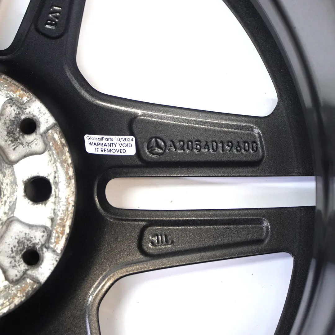 Alloy Wheel Rim AMG 18" ET:49 8,5J 5 Double Spoke to Mercedes W205 Rear with Part number A2054019600 Mercedes W205 Rear Alloy Wheel Rim AMG 18" ET:49 8,5J 5 Double Spoke - SKU A2054019600-2 - Part number A2054019600