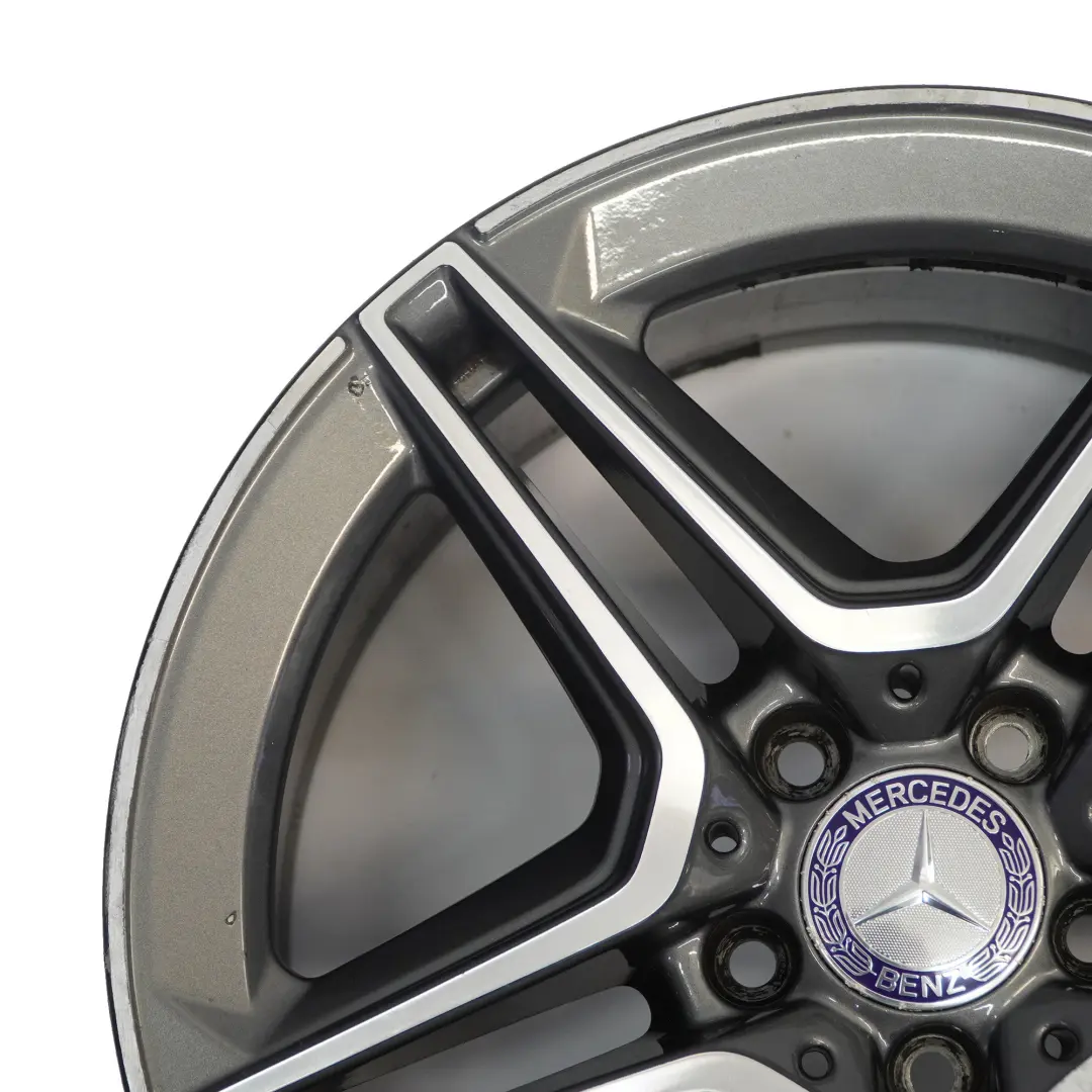 Mercedes W205 Rear Alloy Wheel Rim AMG 18" ET:49 8,5J 5 Double Spoke - SKU A2054019600-2 - Part number A2054019600