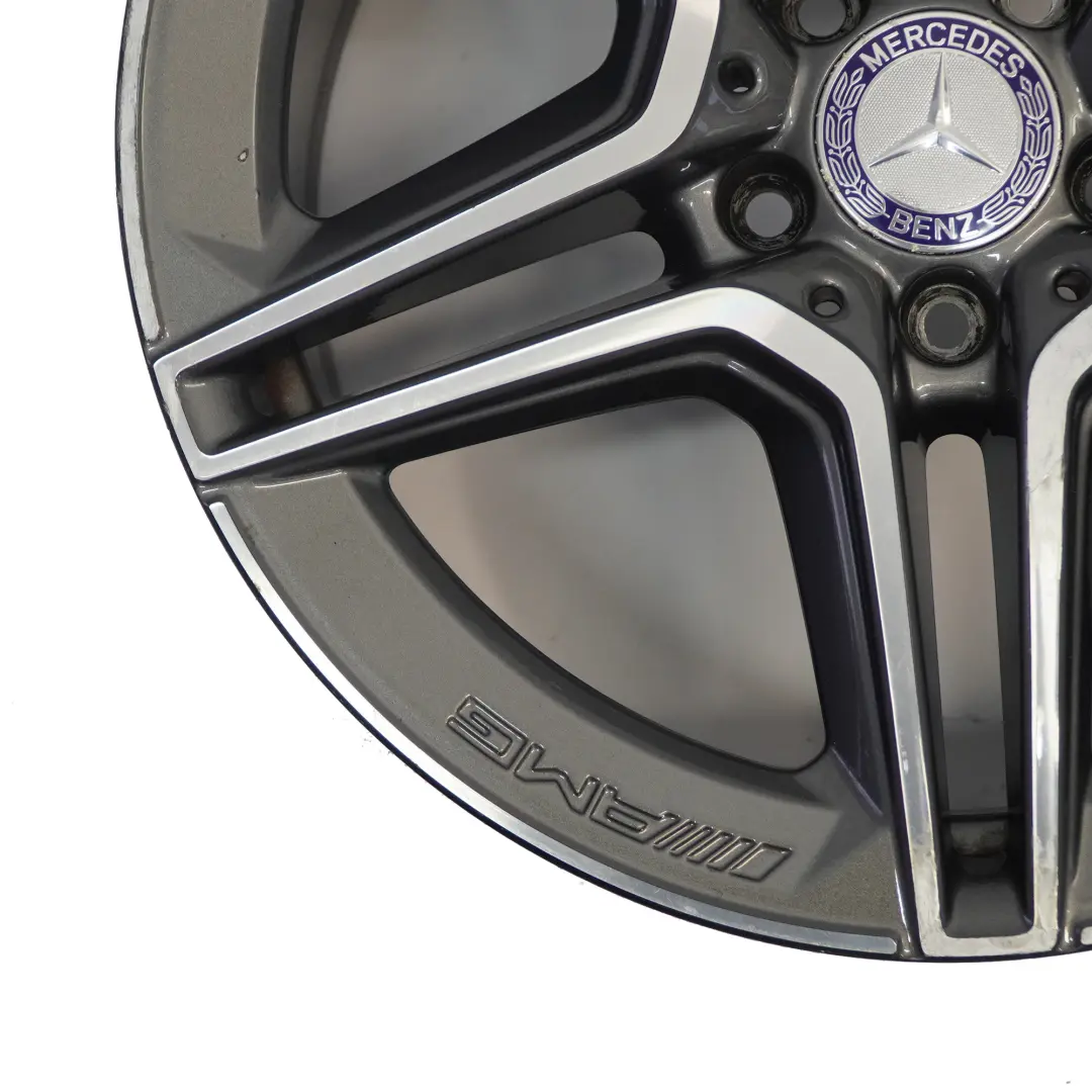 Mercedes W205 Rear Alloy Wheel Rim AMG 18" ET:49 8,5J 5 Double Spoke - SKU A2054019600-2 - Part number A2054019600