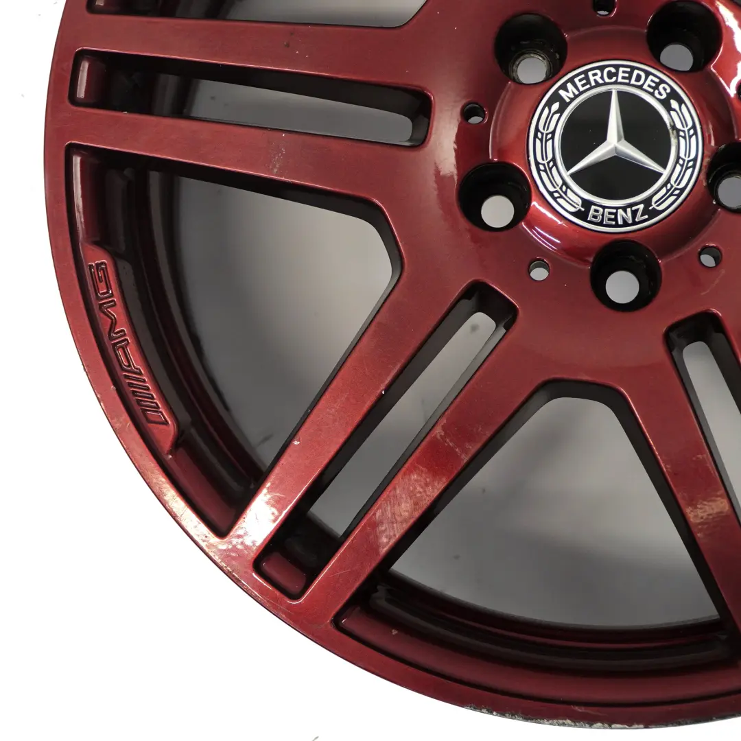 Llanta aleación delantera roja 18" 8J ET:45 para Mercedes C207 A207 AMG con número de pieza A2074011302 Mercedes C207 A207 AMG Llanta aleación delantera roja 18" 8J ET:45 - SKU A2074011302-7 - Número de pieza A2074011302