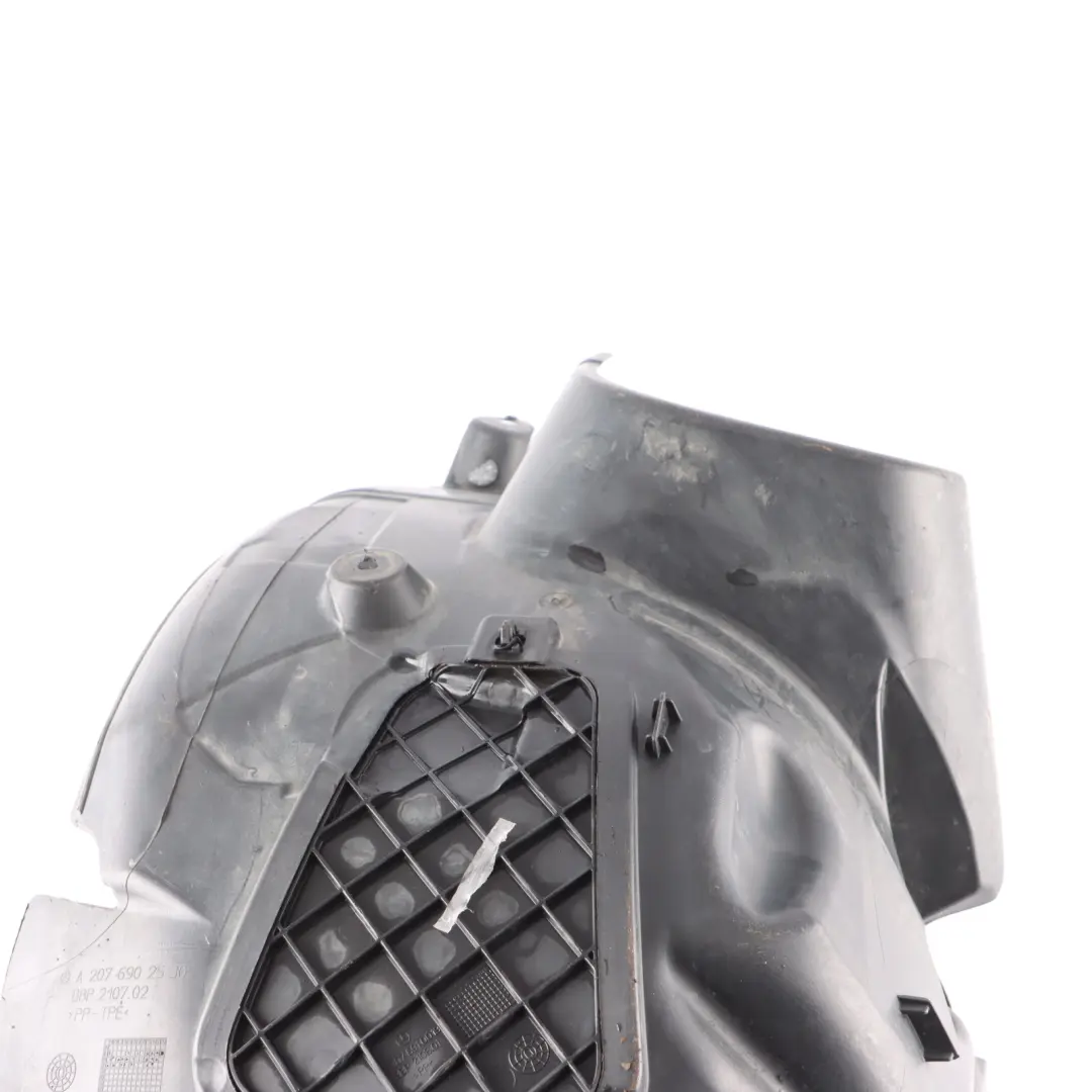 Arch Splash Guard Cover Front Right O/S to Mercedes C207 Wheel with Part number A2076902530 Mercedes C207 Wheel Arch Splash Guard Cover Front Right O/S - SKU A2076902530 - Part number A2076902530