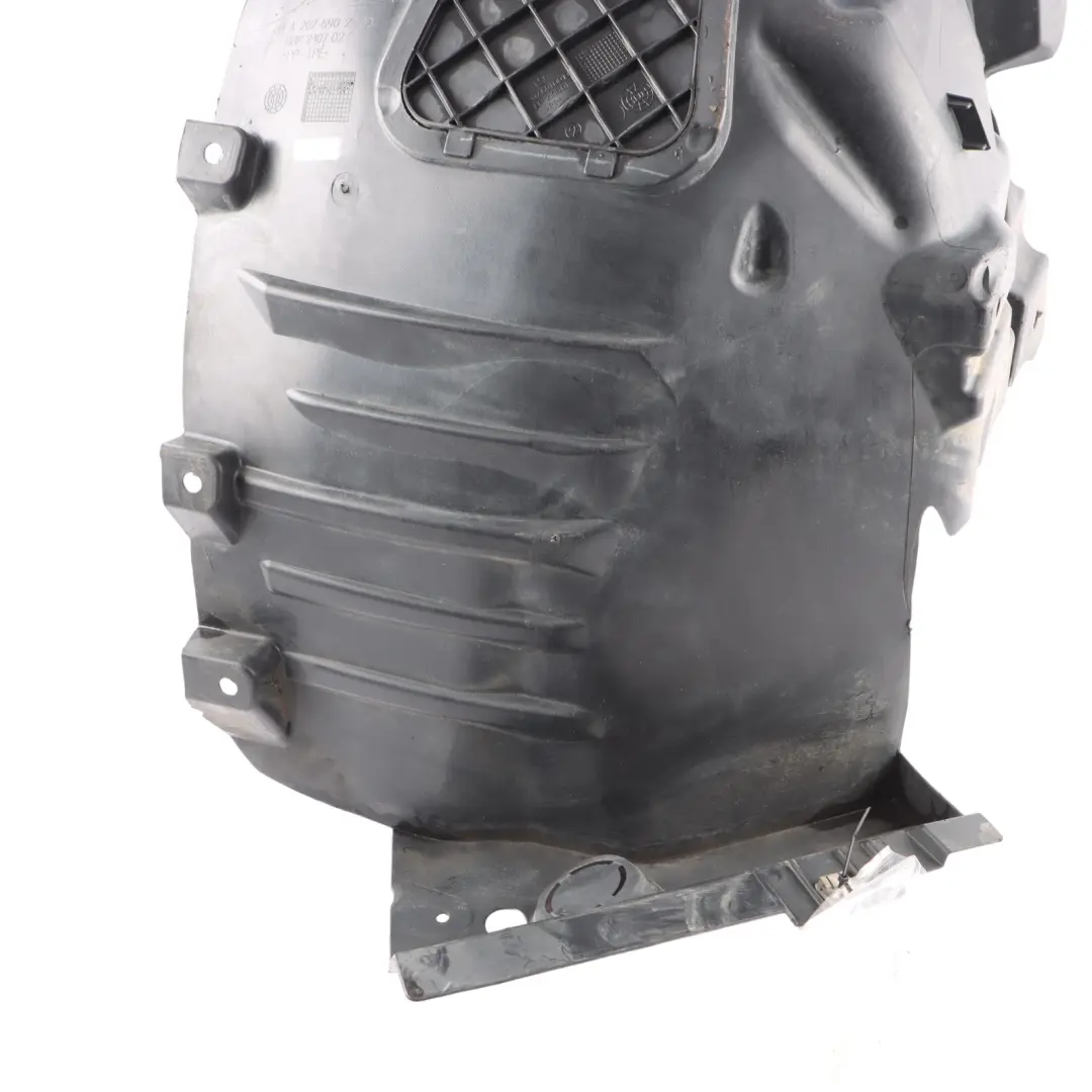 Arch Splash Guard Cover Front Right O/S to Mercedes C207 Wheel with Part number A2076902530 Mercedes C207 Wheel Arch Splash Guard Cover Front Right O/S - SKU A2076902530 - Part number A2076902530