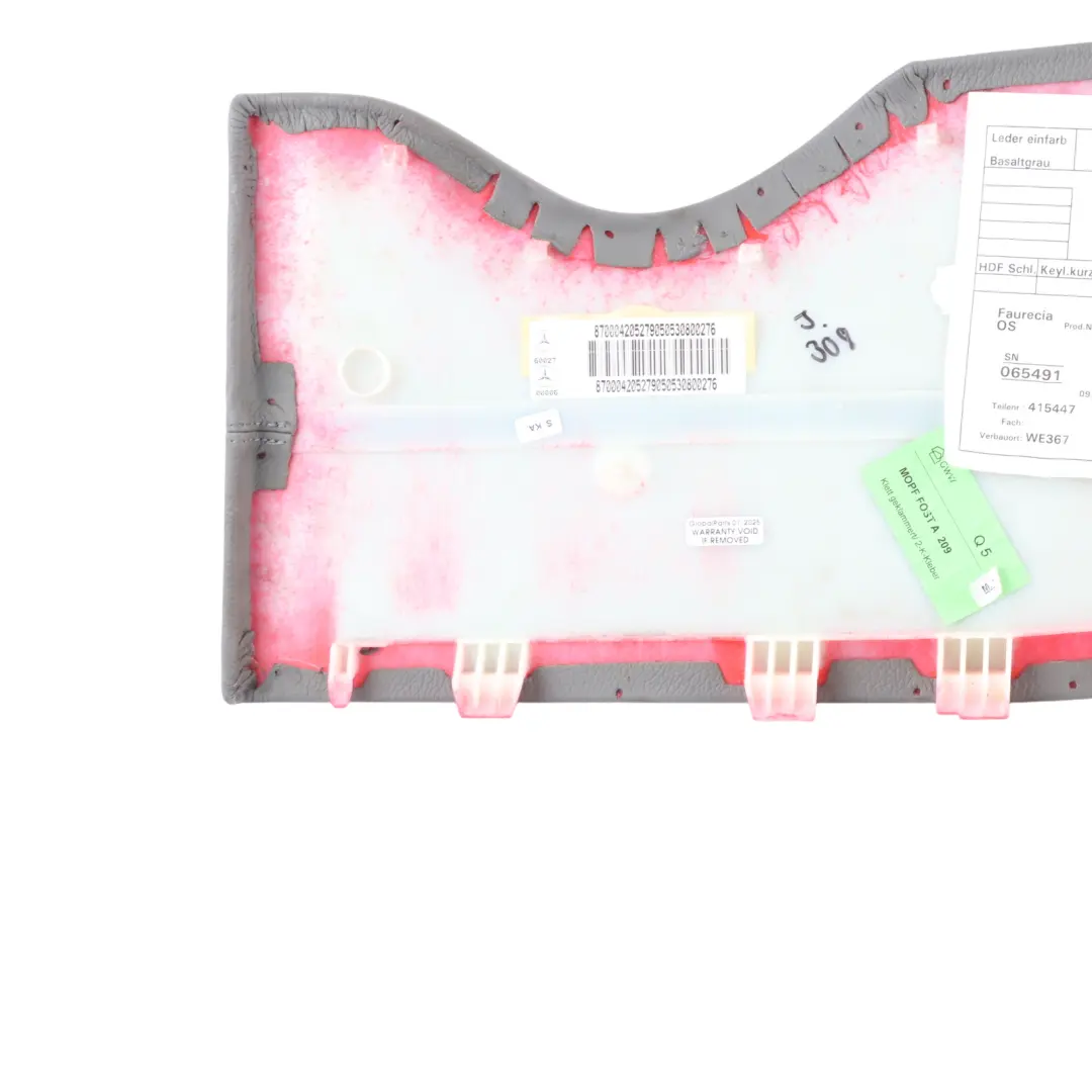 Lateral Trim Cover Mercedes A209 Rear Left N/S Lateral Side Panel Leather to with Part number A2096905926 Lateral Trim Cover Mercedes A209 Rear Left N/S Lateral Side Panel Leather - SKU A2096905926-1 - Part number A2096905926