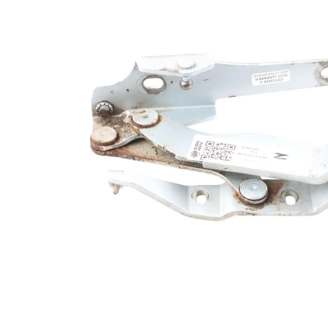 Trunk Hinge Rear Right O/S Tellurium Silver - 762 to Mercedes W209 Cabrio with Part number A2097501028 Mercedes W209 Cabrio Trunk Hinge Rear Right O/S Tellurium Silver - 762 - SKU A2097501028-TES - Part number A2097501028