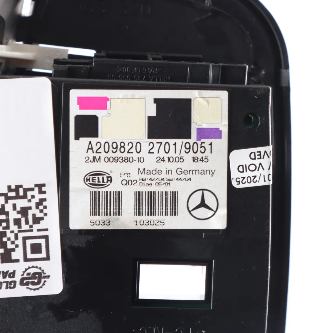 Interior Headliner Roof Lamp Light Switch Panel to Mercedes A209 with Part number A2098202701 Mercedes A209 Interior Headliner Roof Lamp Light Switch Panel - SKU A2098202701 - Part number A2098202701