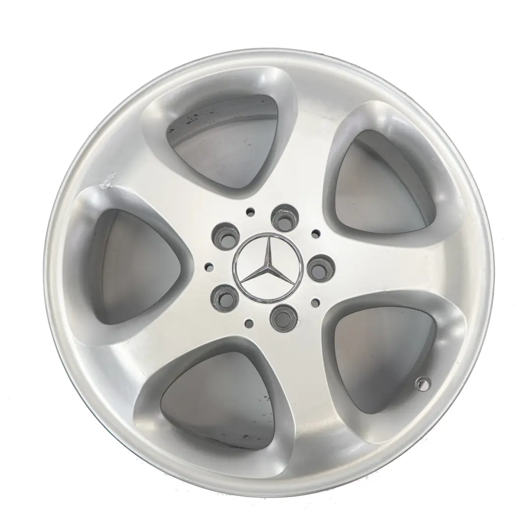 Alloy Rim 17" 7,5J ET:37 Star Spoke A2104010402 to Mercedes W210 Silver Wheel with Part number A2104012002 Mercedes W210 Silver Wheel Alloy Rim 17" 7,5J ET:37 Star Spoke A2104010402 - SKU A2104012002-3 - Part number A2104012002