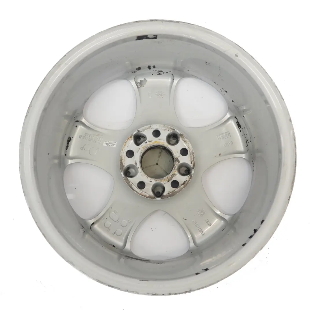 Alloy Rim 17" 7,5J ET:37 Star Spoke A2104010402 to Mercedes W210 Silver Wheel with Part number A2104012002 Mercedes W210 Silver Wheel Alloy Rim 17" 7,5J ET:37 Star Spoke A2104010402 - SKU A2104012002-3 - Part number A2104012002