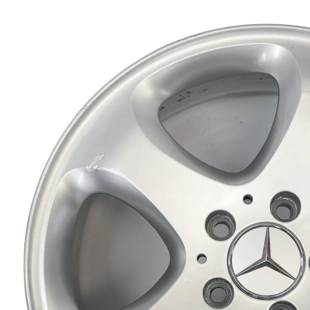 Alloy Rim 17" 7,5J ET:37 Star Spoke A2104010402 to Mercedes W210 Silver Wheel with Part number A2104012002 Mercedes W210 Silver Wheel Alloy Rim 17" 7,5J ET:37 Star Spoke A2104010402 - SKU A2104012002-3 - Part number A2104012002