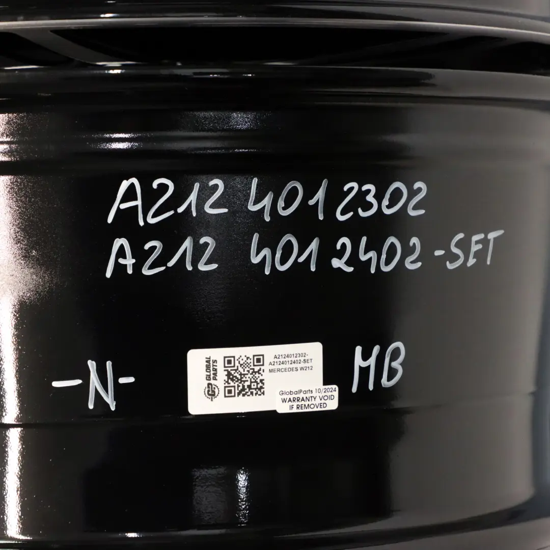 Mercedes W212 AMG Cerchi lega Set 18" Anteriore 8,5J ET:48 Posteriore 9J ET:54 - SKU A2124012302-A2124012402-SET - Numero di parte A2124012302-A2124012402