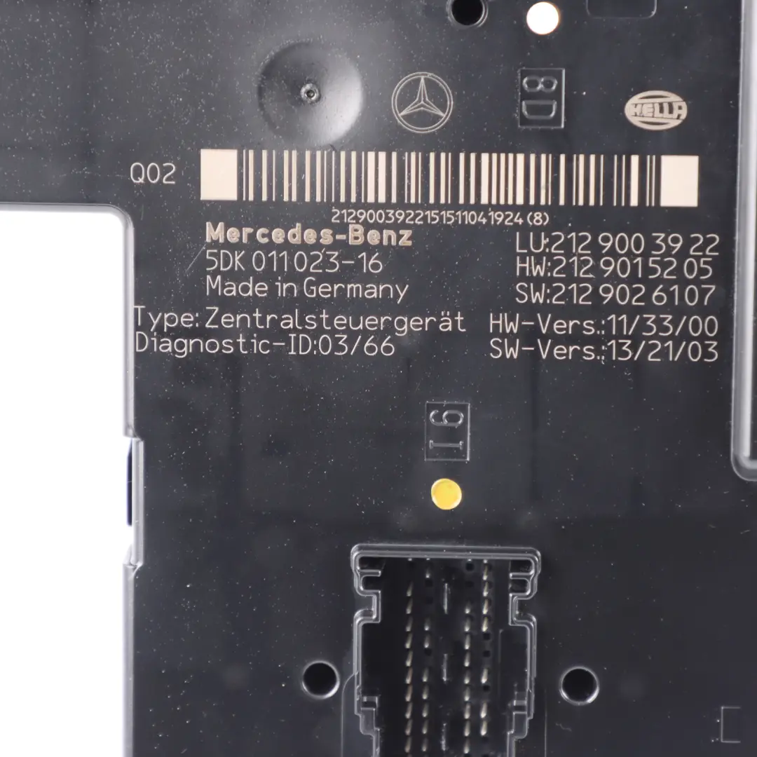Mercedes W212 Fuse Box Rear SAM Relay Control Unit Module - SKU A2129003922-1 - Part number A2129003922