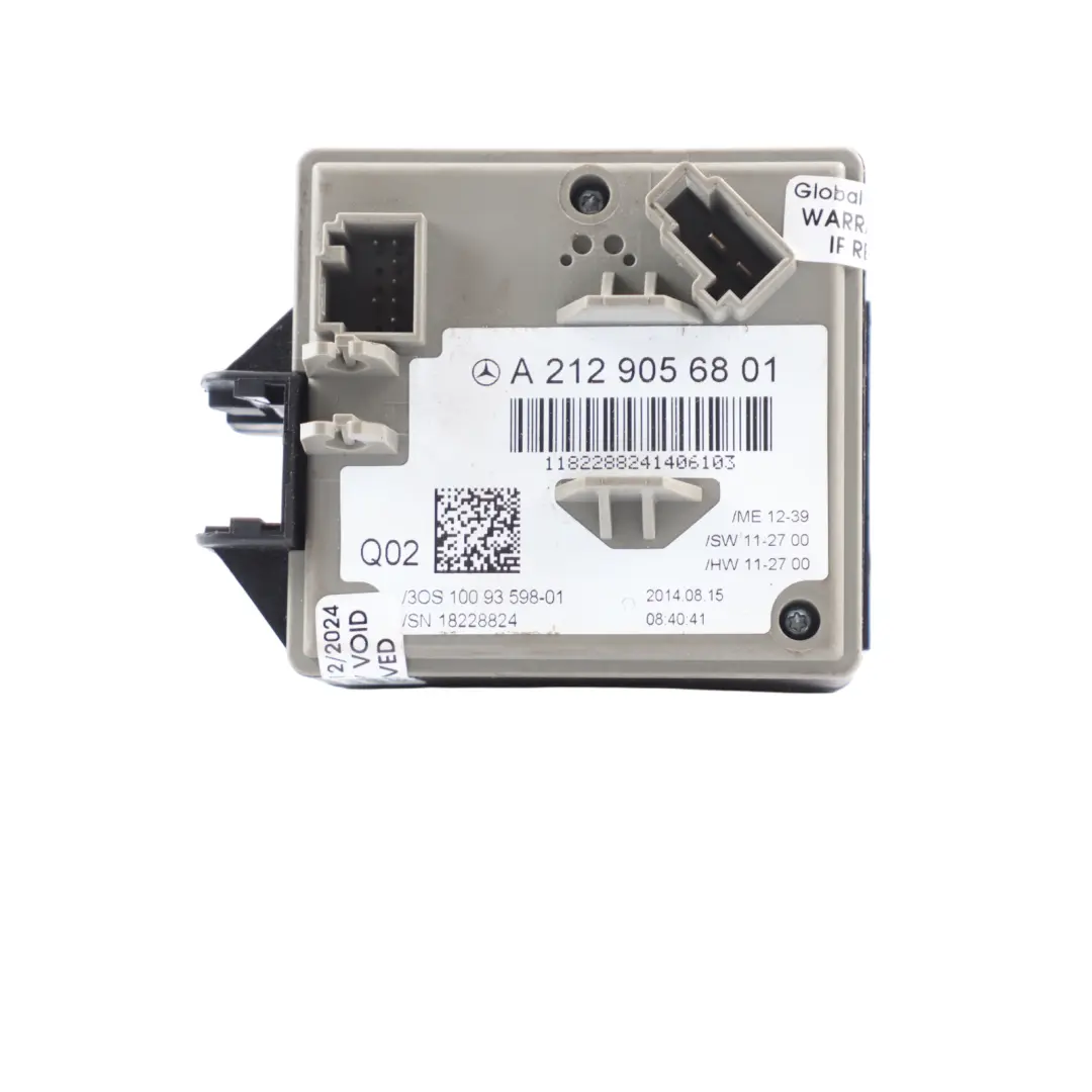 Key Reader Mercedes R172 W212 Ignition Switch Lock Control Unit Key to with Part number A2129056801 Key Reader Mercedes R172 W212 Ignition Switch Lock Control Unit Key - SKU A2129056801 - Part number A2129056801