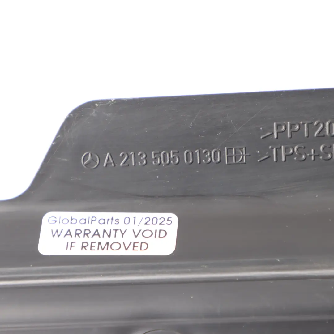 Duct Mercedes W213 C238 C253 Front Lower Air Guide Segment Panel to Air with Part number A2135050130 Air Duct Mercedes W213 C238 C253 Front Lower Air Guide Segment Panel - SKU A2135050130 - Part number A2135050130